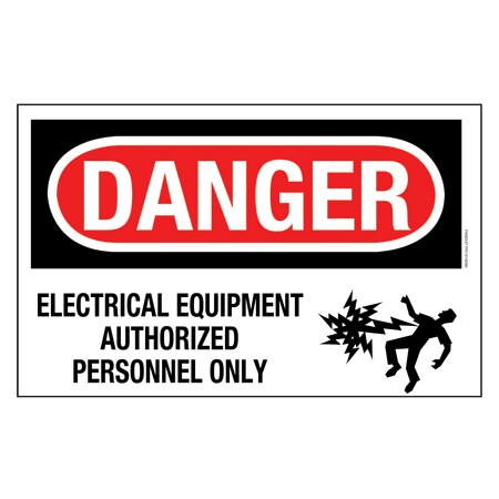 Panduit Adhesive Sign, Polyester, 14" X 10", DANGER HEADER, 'EL, PPS1014D80 PPS1014D80